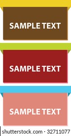set of box signs in vector