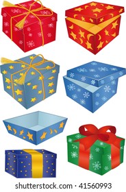 set of boxes