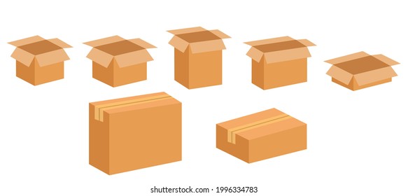 A set of boxes for the delivery of parcels	
