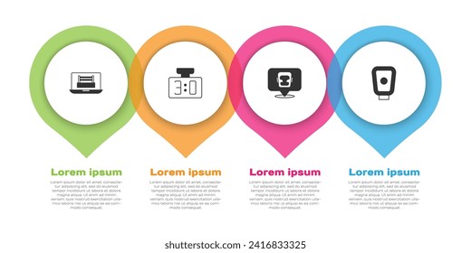 Set Boxing ring, Sport mechanical scoreboard, helmet and training paws. Business infographic template. Vector