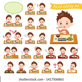 A set of boy about meals.Japanese and Chinese cuisine, Western style dishes and so on.It's vector art so it's easy to edit.
