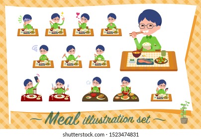 A set of boy about meals.Japanese and Chinese cuisine, Western style dishes and so on.It's vector art so it's easy to edit.
