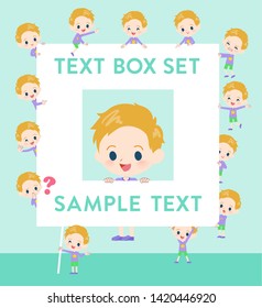 A set of boy Caucasian with a message board.Since each is divided, you can move it freely.It's vector art so it's easy to edit.
