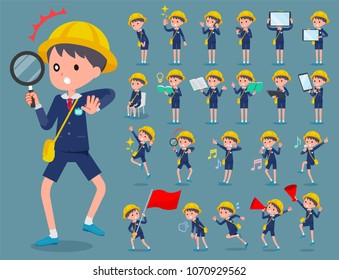 A set of boy with digital equipment such as smartphones.
There are actions that express emotions.
It's vector art so it's easy to edit.