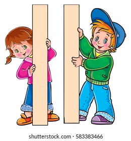 a set of boy and girl. vector