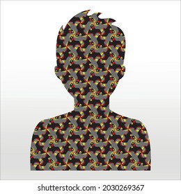 set of boy head silhouette, pattern, line isolated or logo isolated sign symbol vector, outline and stroke style Collection of high-quality vector illustration, 