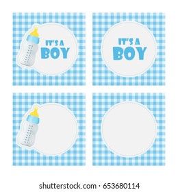 Set Boy Label Tag Sticker Stock Vector (Royalty Free) 653680114 ...