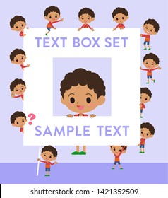 A set of boy with a message board.Since each is divided, you can move it freely.It's vector art so it's easy to edit.
