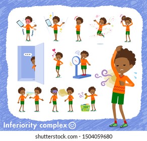 A set of boy on inferiority complex.There are actions suffering from smell and appearance.It's vector art so it's easy to edit.
