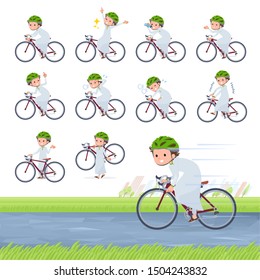 A set of boy on a road bike.There is an action that is enjoying.It's vector art so it's easy to edit.
