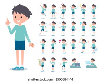 A set of boy with who express various emotions.
It's vector art so it's easy to edit.
