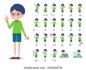 A set of boy with who express various emotions.
It's vector art so it's easy to edit.
