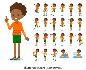 A set of boy with who express various emotions.
It's vector art so it's easy to edit.
