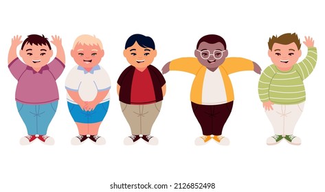 set of boys with down syndrome characters