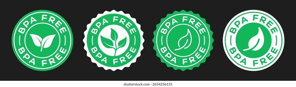 Set Of Bpa Free Icon Signs Vector Design.