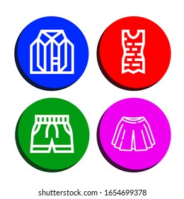 Conjunto de iconos de sujetador. Tales como ropa, traje de baño, falda, sujetadores iconos