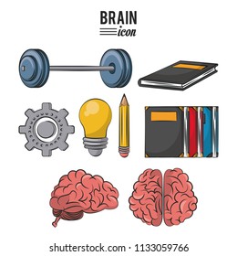 Set of brain icons