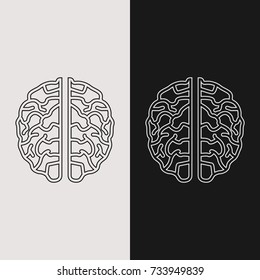 Set of brain icons