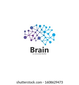 set of brain science logo concept illustration 