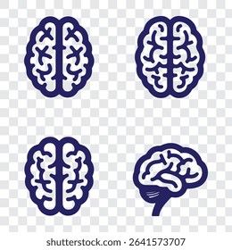 set of brains silhouette vector on transparent background - Powered by Shutterstock - Get 15% off with code: PIKWIZARD15