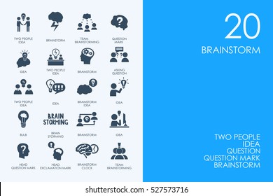 Set of brainstorm icons