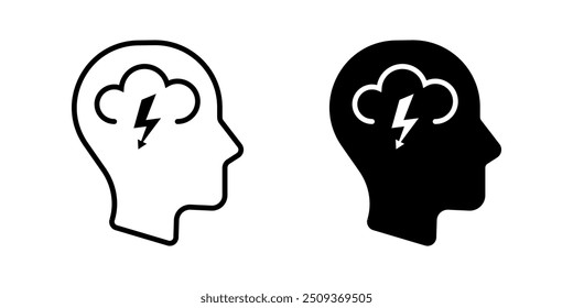 Conjunto de iconos de lluvia de ideas. para concepto móvil y Diseño web. Ilustración vectorial sobre fondo blanco