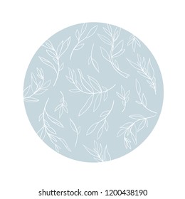 
Set of branches in a circle. Suitable for cards and wedding invitations.