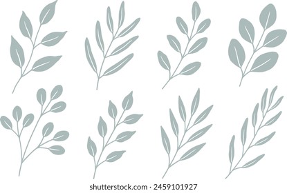 Set of branches with leaves
