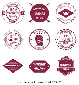Set of Brand Design Badge and Label Vector Illustration