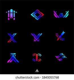 conjunto de ideas de diseño de logotipo de marca vector