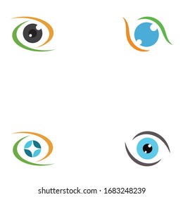 Set Branding Identity Corporate Eye Care vector logo design icon