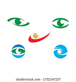 Set Branding Identity Corporate Eye Care vector logo design