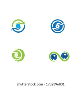 Set Branding Identity Corporate Eye Care vector logo design