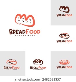 Set of Bread Food logo vector template, Creative Bread logo design concepts