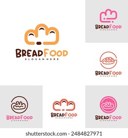 Set of Bread Food logo vector template, Creative Bread logo design concepts