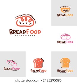 Set of Bread Food logo vector template, Creative Bread logo design concepts