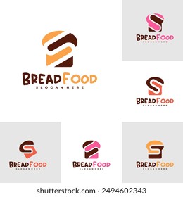 Set of Bread with S logo vector template, Creative Bread logo design concepts