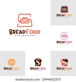 Set of Bread with S logo vector template, Creative Bread logo design concepts