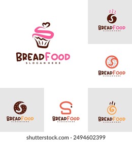 Set of Bread with S logo vector template, Creative Bread logo design concepts