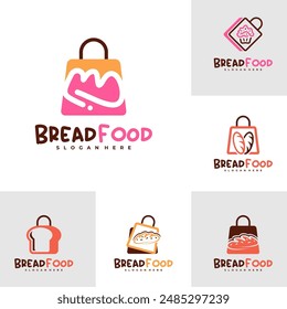 Set of Bread Shop logo vector template, Creative Shop Bread logo design concepts