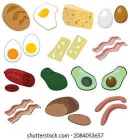 Ein Set mit Frühstücksbuffet.