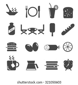 Set of breakfast icons