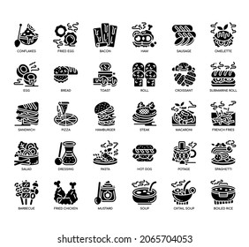 Set of Breakfast thin line icons for any web and app project. 