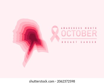 Set of breast cancer awareness posters in october. with a pink ribbon. Suitable for Healthcare and Medical Content. Illustrations and vectors