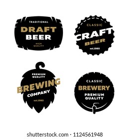 Set brewing logo, emblem.