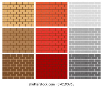 Set of brick wall - vector textures
