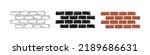 Set of bricks. Brick texture. Vector set. Clipart isolated on white background.