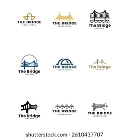 Set of  bridge logo logo illustration template design.