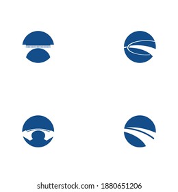 Set Bridge Logo Template vector icon illustration design