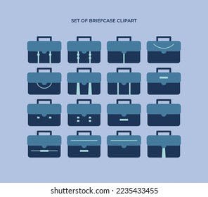 set of Briefcase clipart. briefcase illustration